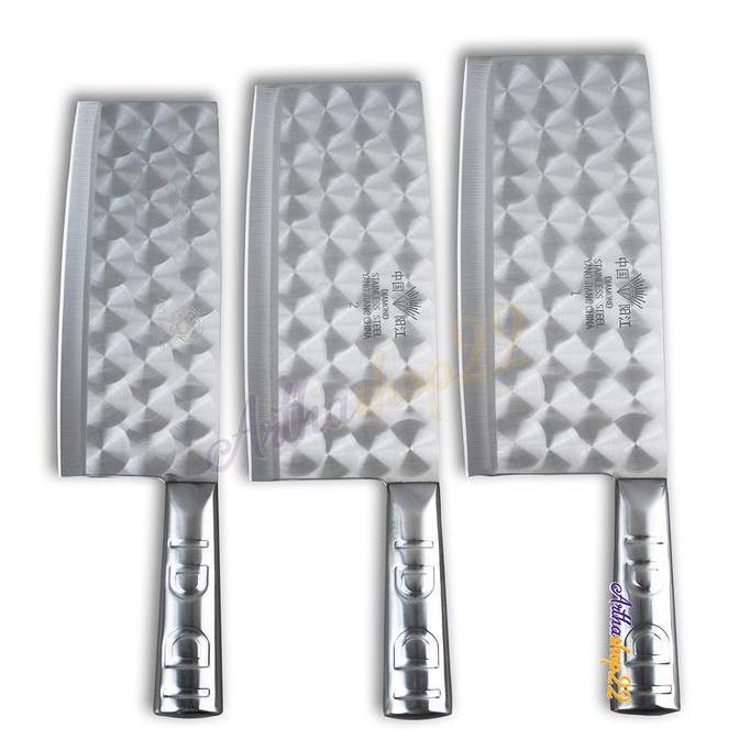 Golok Daging Diamond Stainless Steel Dapur Potong Cincang