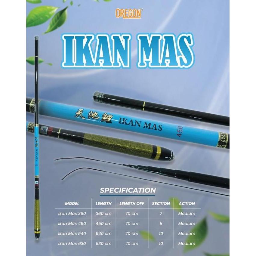 Joran Tegek Oregon Ikan Mas 360 450 540 630