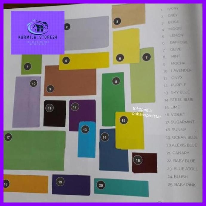 Bahan Kain Sprei Star Meteran - STAR POLOS RAINBOW