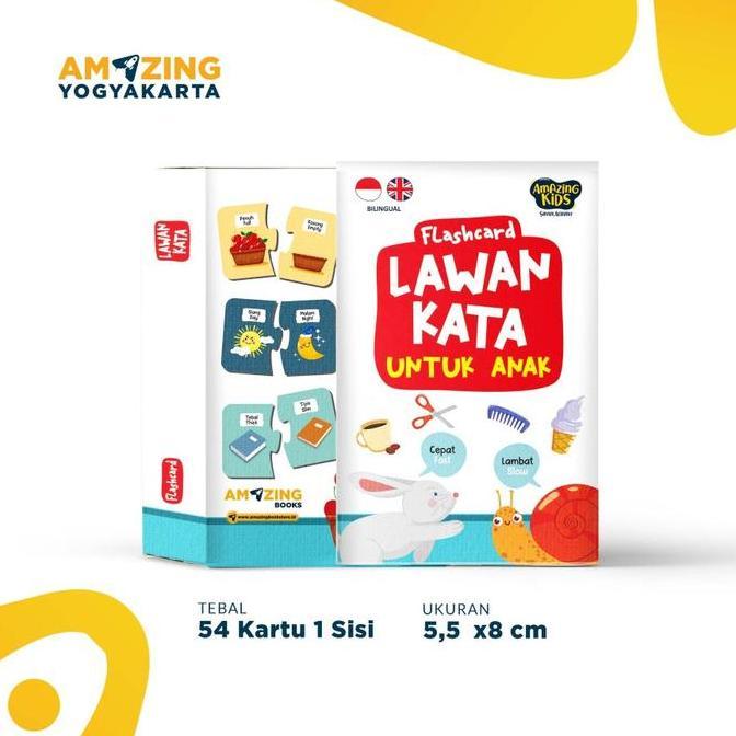 AMAZING Flashcard Lawan Kata / Kartu Edukasi Anak