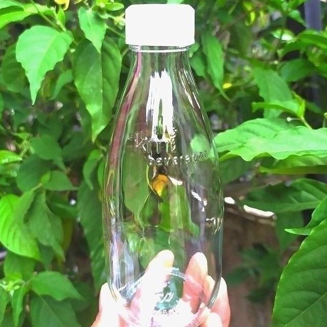 botol kaca 250ml bening tutup ulir - PUTIH/botol madu