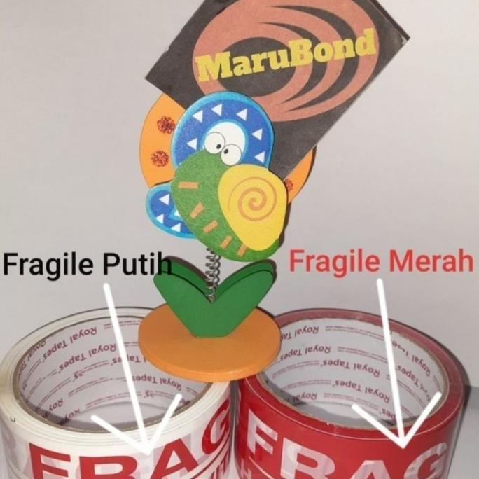 1 slop isi 6 roll dan isi 3 roll. murah Lakban Jangan dibanting lakban Fragile Merah dan lakban frag