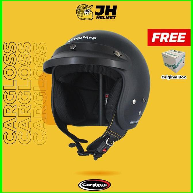 Helm Cargloss Hitam Doff - Helm Carglos