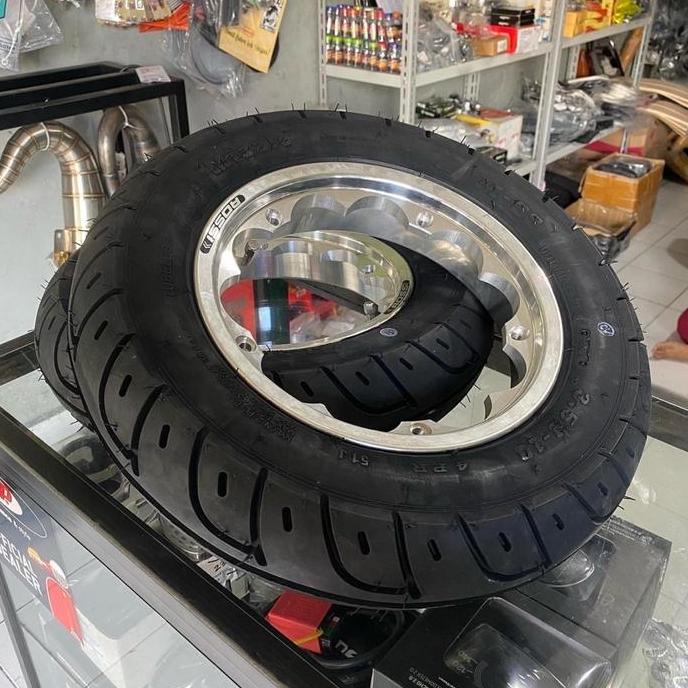 GRADIMOU velg vrossi VRX ban mizzle 3.50-10 vespa ring 10 sprint px excel spartan dkk