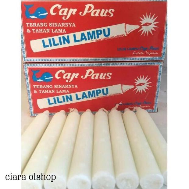 Lilin Putih Polos Jumbo cap Naga - Lilin Natal Lilin Mati Lampu
