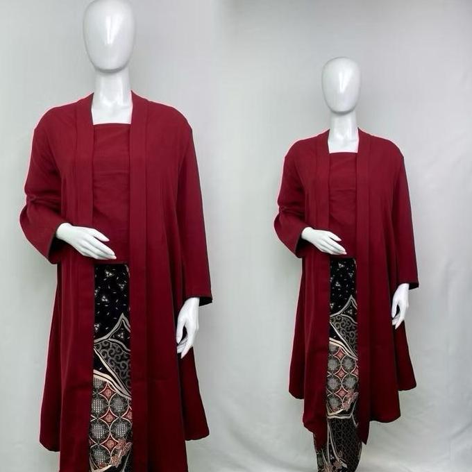 KEBAYA KUTUBARU TUNIK JUMBO SAMPAI LD 150CM brokat ( ATASAN SAJA ) ES