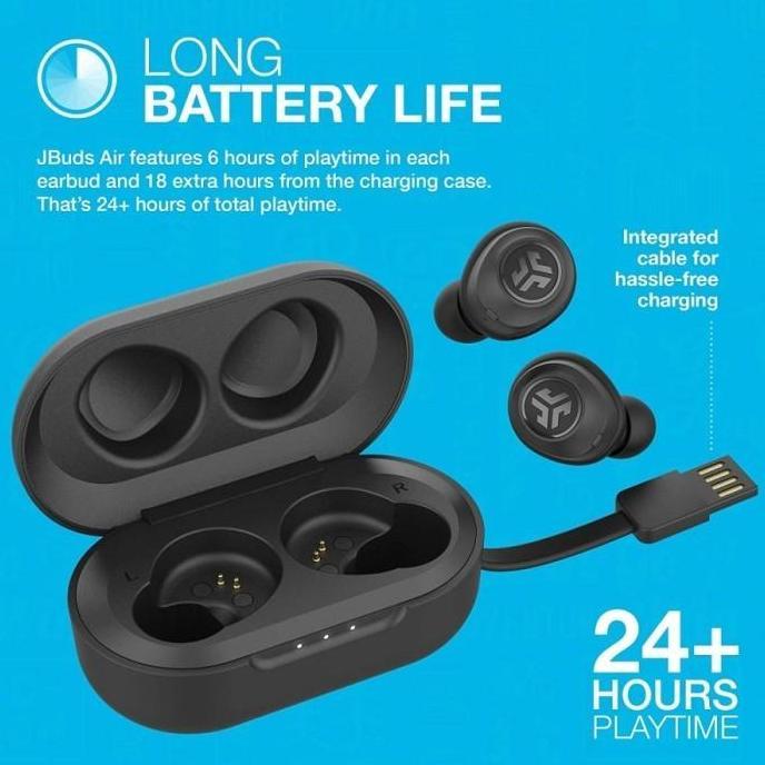 Tws JLab JBuds Air True Wireless Signature Bluetooth Earbuds Sport