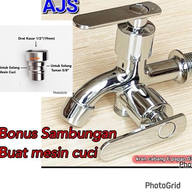 Kran Cabang Double Onda Stainless 1/2 "/ KRAN DOUBLE ONDA/ keran cabang shower keran kran cabang 1/2