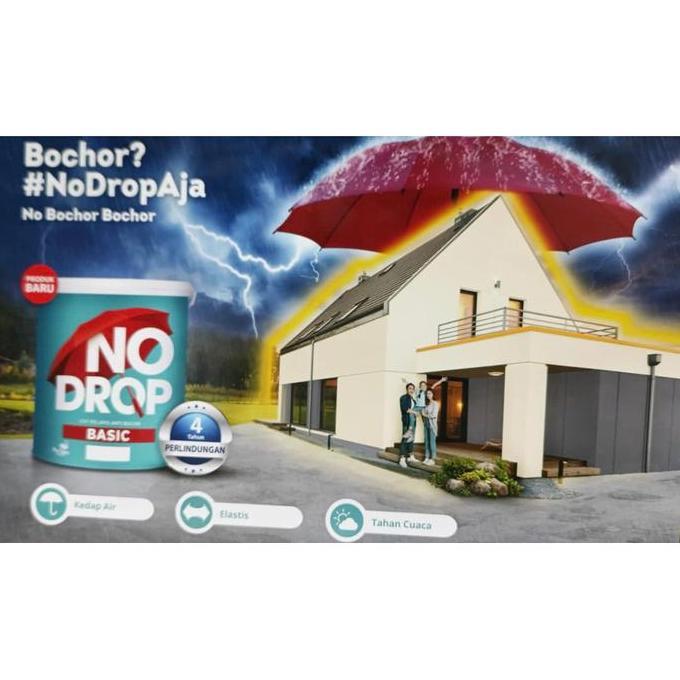 Cat anti bocor NO DROP Basic series 1 kg waterproof paint cat eksterior