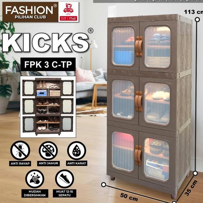 Club Fashion Kis Rak Sepatu Minimalis Lemari Plastik Susun Sepatu Kabinet Serbaguna Sepatu