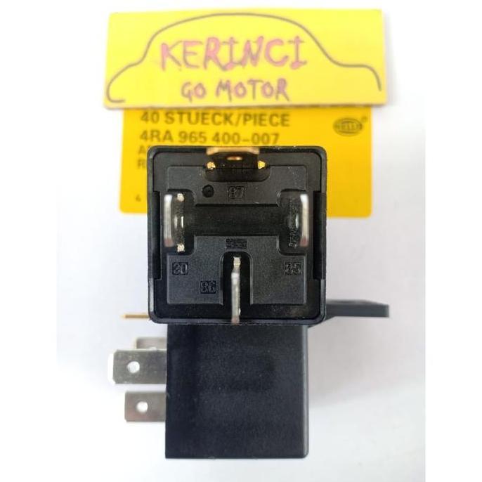 RELAY HELLA KAKI 4 12V 30A - RELAY KLAKSON HELLA - RELAY LAMPU HELLA