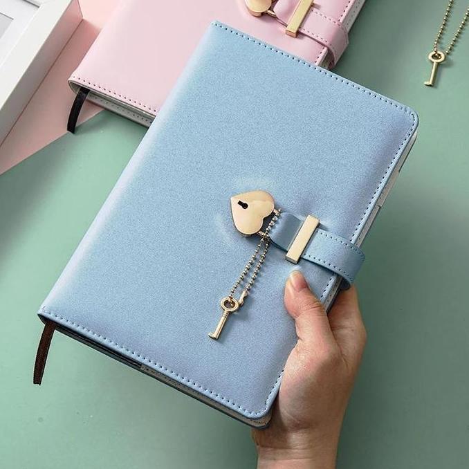 Buku Diary Kunci Gembok Aesthetic Notebook Buku Catatan Premium KS