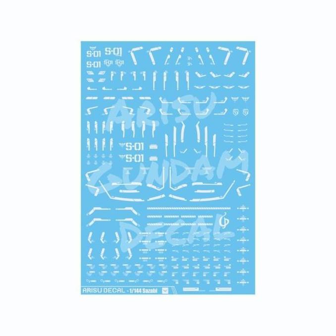 Water Slide Decal Gundam Sazabi HG RG 1/144 Arisu Decal