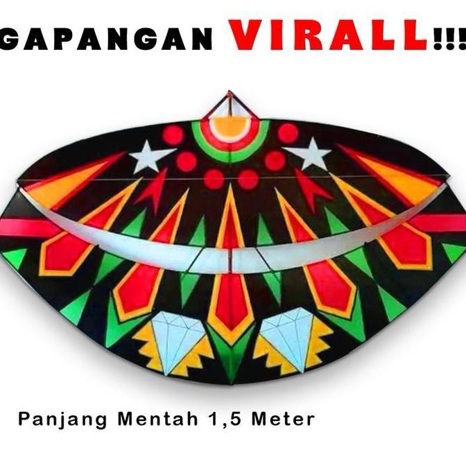 Layanga Gapangan Pegon Layangan 1 meter 1.5 meter layang Pegon Ceper Hanya Rangka Rakit Sendiri