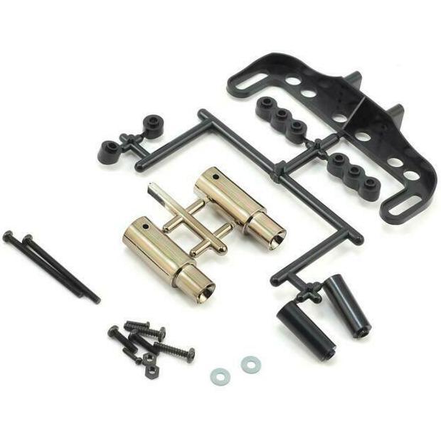 Yokomo Real Muffler Set - Gun Metal (Sd-Acmg)