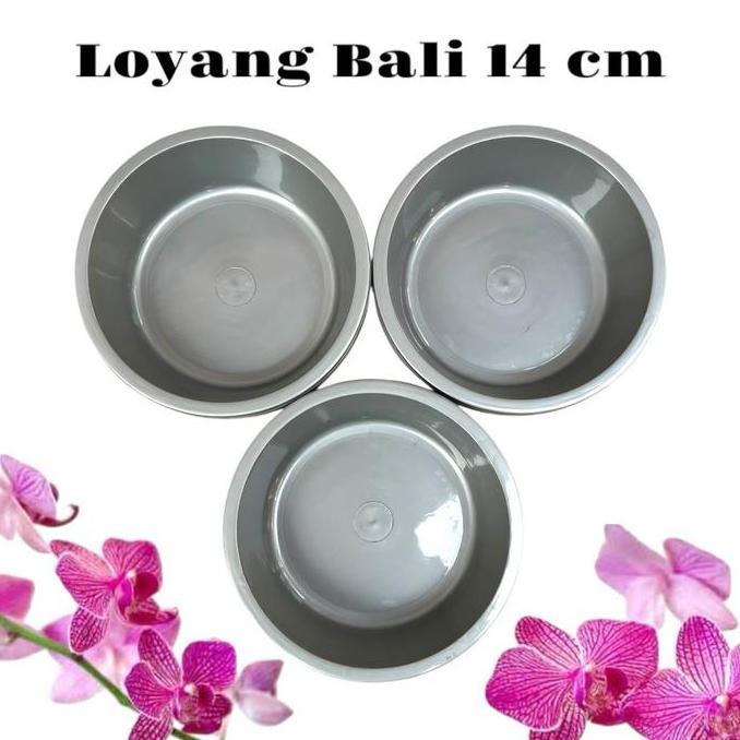 Obuyonjo- Paket Hemat 4 Lusin 48 Pcs Baskom Silver 14 Cm Tempat Bokor Sodan Plastik Murah