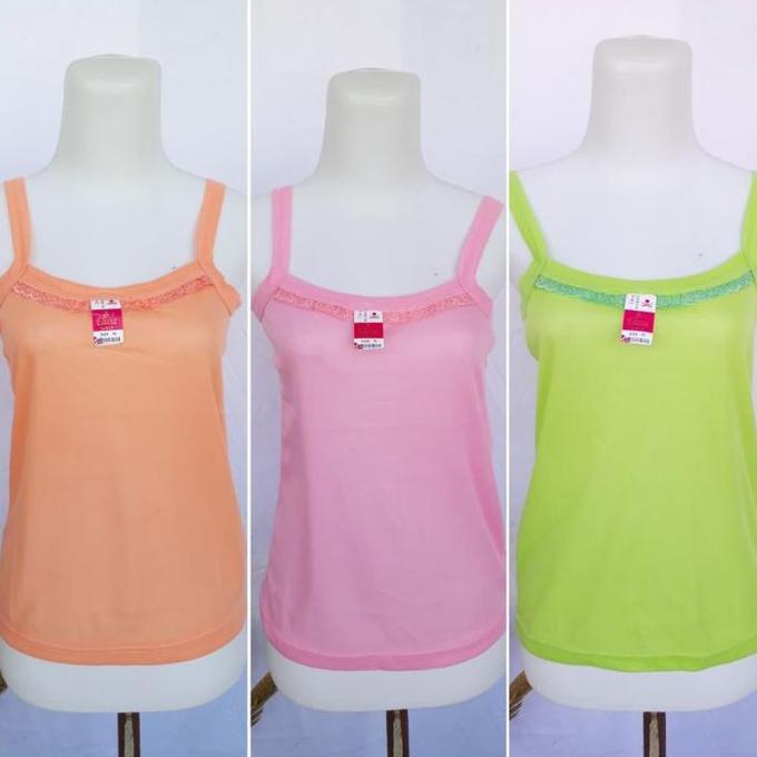 Ebijwaro- 12 Pcs Singlet Kaos Dalam Anak Perempuan Elite Renda Motif Fashion