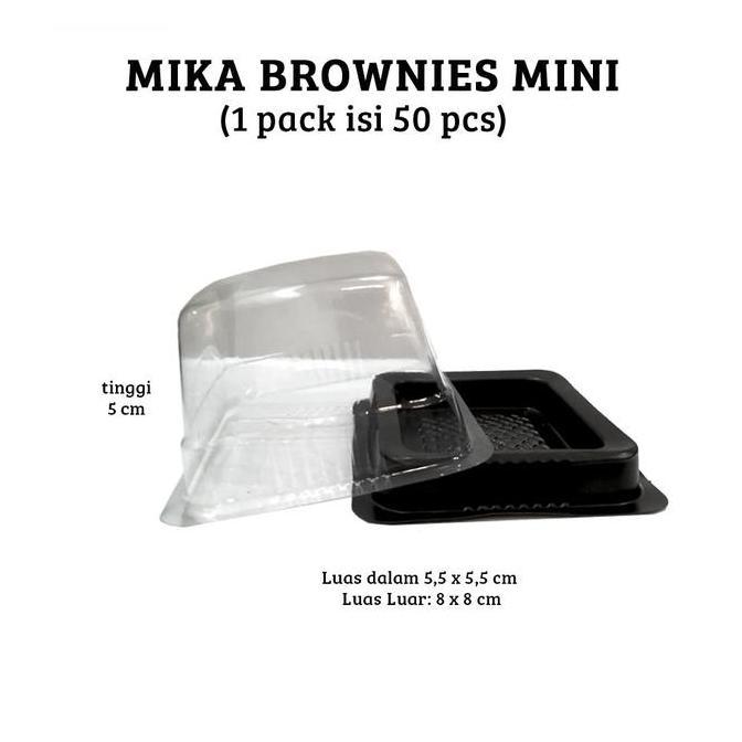 Ebyokurwa- Mika Brownies Mini 8X8X5 Cm [1 Pack 50 Pcs]