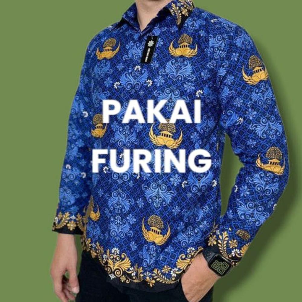 Tahan Lama Seragam Korpri Terbaru Kerah Daun Kaki Full Furing Kemeja Batik Korpri Pria Dan Wanita