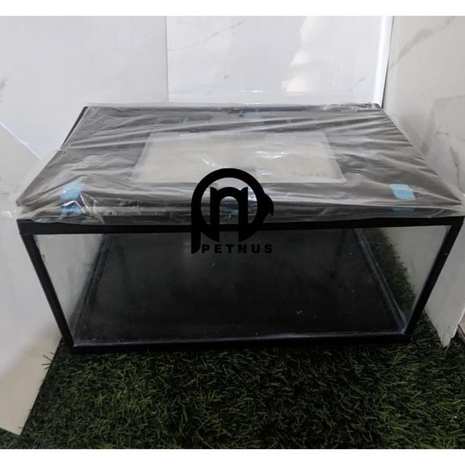 Aquarium Nikita Pendek M + Tutup - Aquarium/terrarium reptil/hamster/ikan kokoh dan murah LM