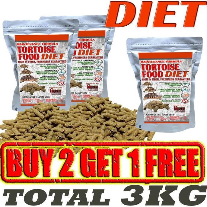 1KG PELET DIET TORTOISE MAKANAN KURA DARAT SULCATA PARDALIS ALDABRA YNIPHORA RADIATA PAKAN KURAKURA 
