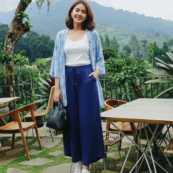 Cardigan Kimono Oversize Batik, Outer Kimono Cardigan Wanita Katun Kardigan Kantor Lembut Rayon Baju