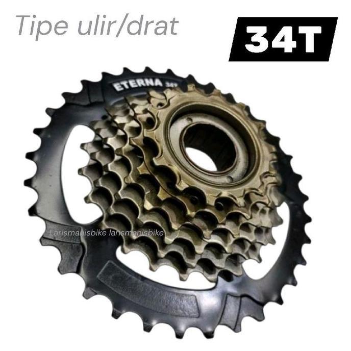 Kualitas Terjamin Sprocket Eterna Freewheel Megarange 7 Speed 14 34T