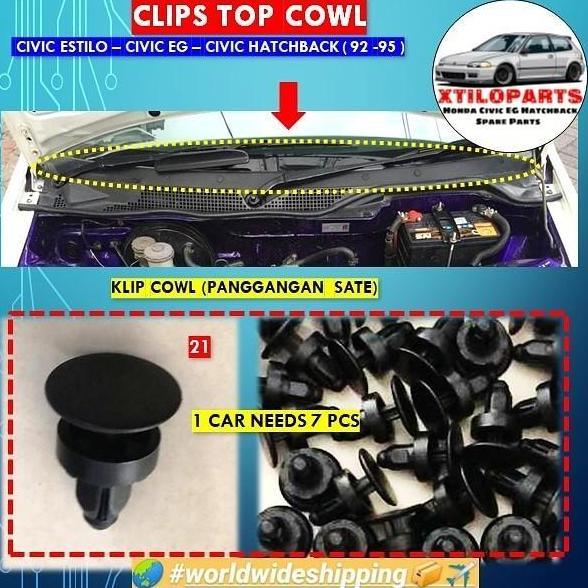 Klip Clip Cowl Panggangan Sate Honda Civic Estilo Genio Ferio CRV