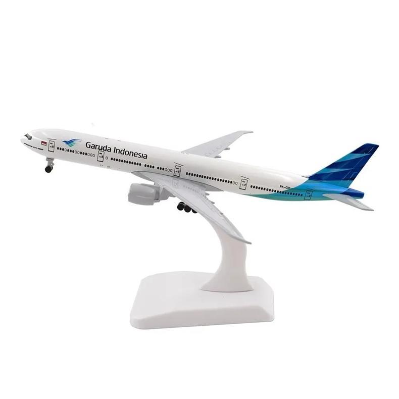 PREMIUM [GARANSI] MINIATUR DIECASE PESAWAT GARUDA 20 CM ADA RODA BOING 777 1:200