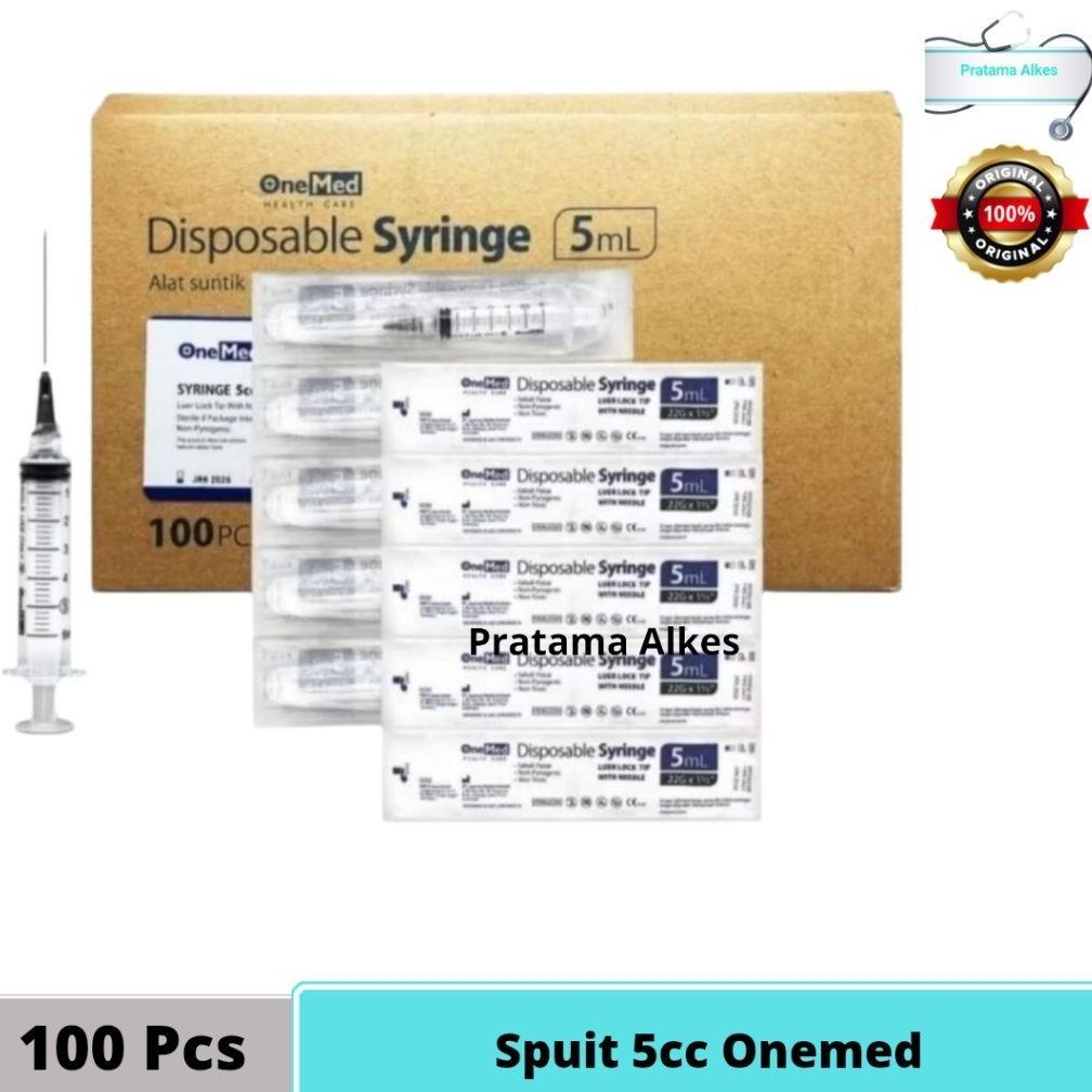 Per Box Spuit Onemed 1cc 3cc 5cc 10cc Isi 100Pcs / Syringe Onemed Dengan Needle