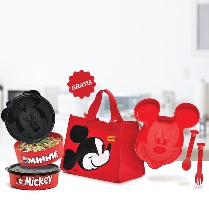 Sale Tupperware Mickey Minnie Meal Set Tempat Bekal Makan Anak