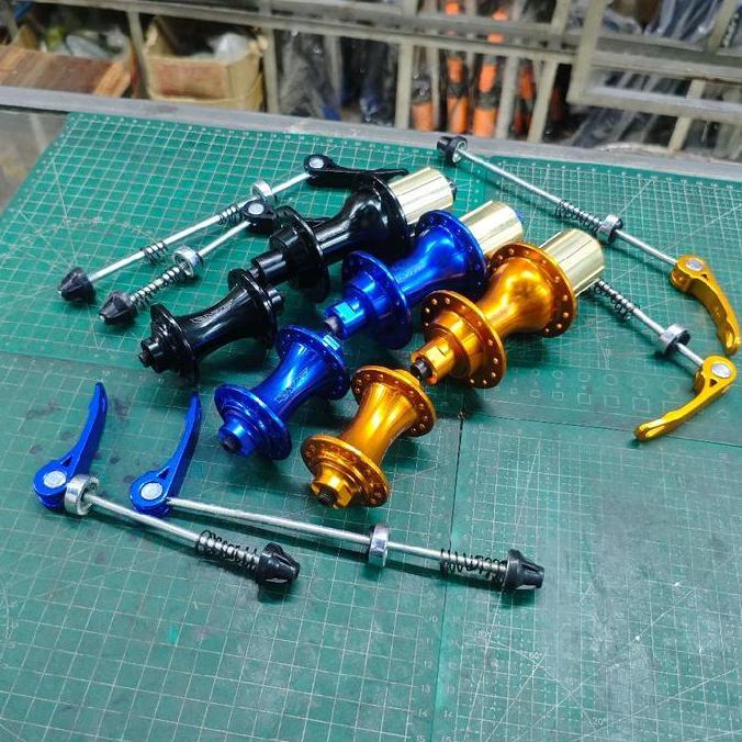 Produk Asli Hub Freehub Raze Old 74/130 Rim Brake 24 Hole Dan 28 Hole Hitam Merah Biru Gold Hub Raze