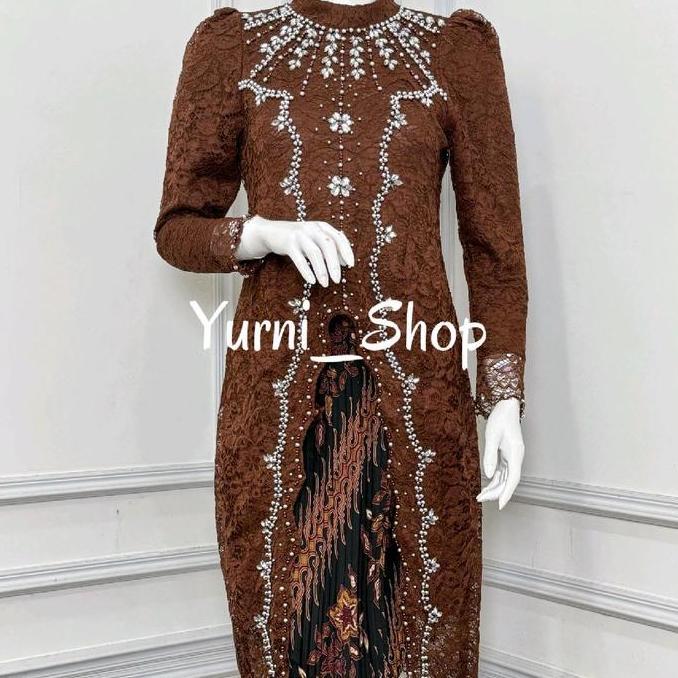 Uprelig- Kebaya Glamor Tunik Glamor Payet Mutiara Tunik Mewah Kebaya Tren Kekinian 2026 Terbaru