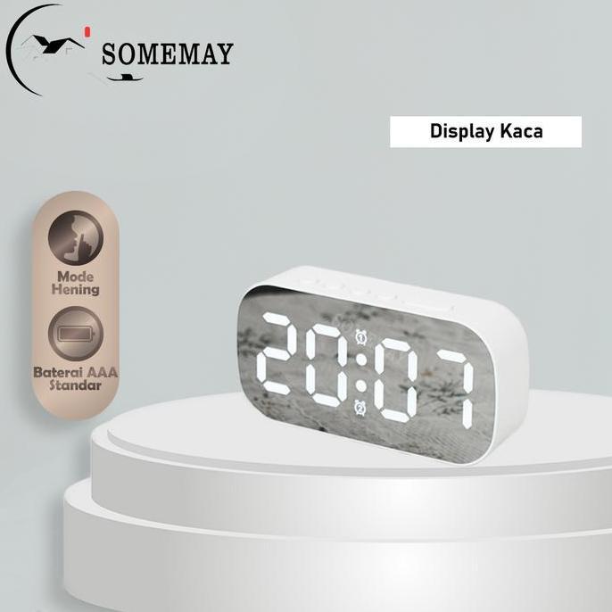BIG SALE - SOMEMAY Digital Jam Weker Mini Mode Alarm 6637/ Jam alarm dinding / Jam dinding digital L