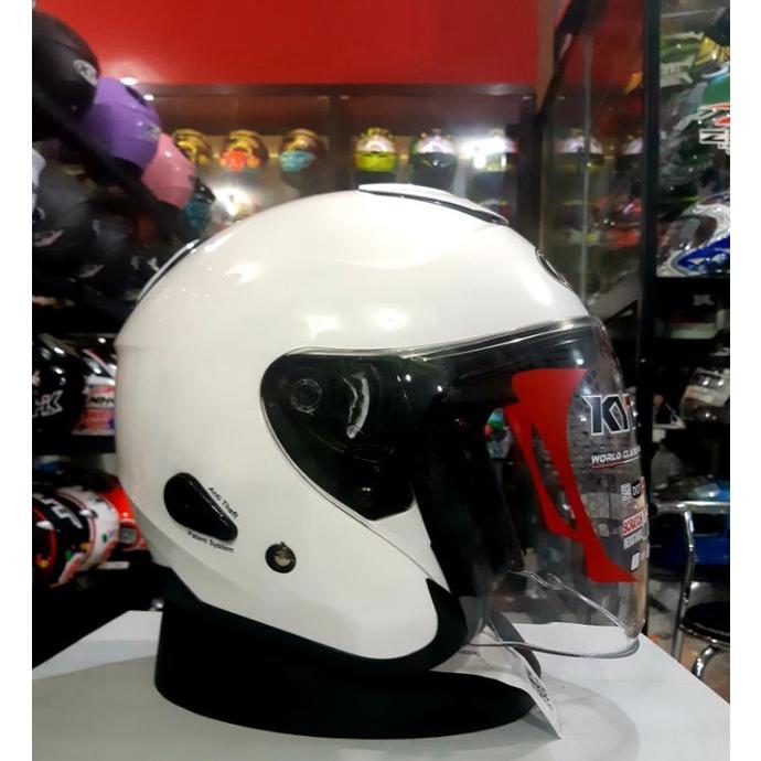 KYT Kyoto R Solid White / Kyoto R Putih Original kyt