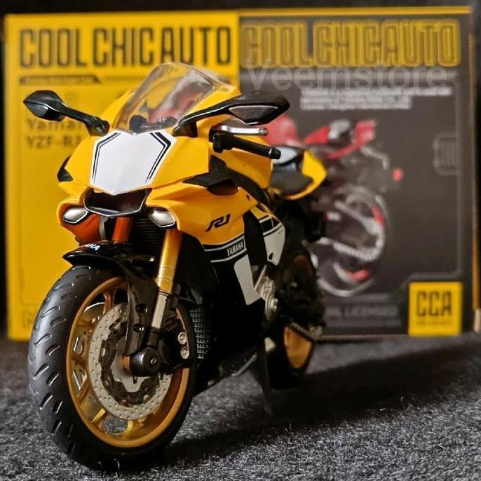Diecast 1:12 Yamaha YZF-R1 [CCA] Kuning