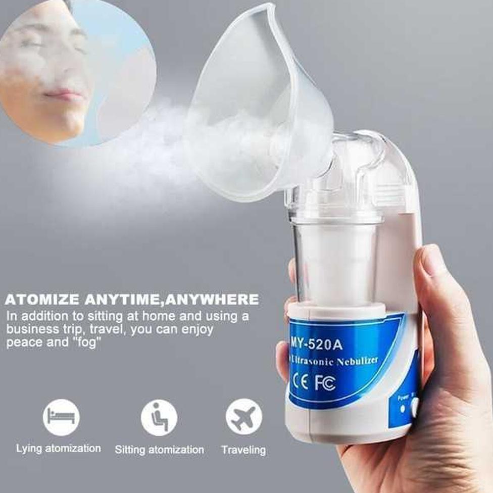 TaffOmicron Alat Terapi Pernafasan Ultrasonic Inhale Nebulizer