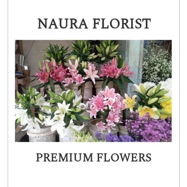 Bunga satuan /bunga lili/lili putih/lili pink/lili merah /lili kuning/bunga asli