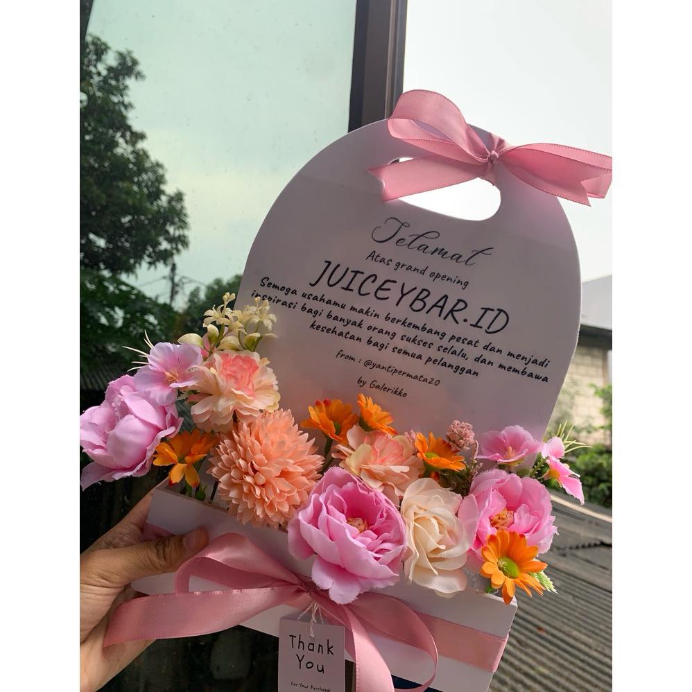 Mini Flower Box Sign | Papan Bunga Mini | Standing Flower | Flower Box