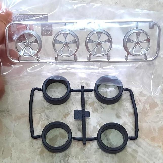 Velg Medium Five Spoke Silver Plated + Ban Original Tamiya