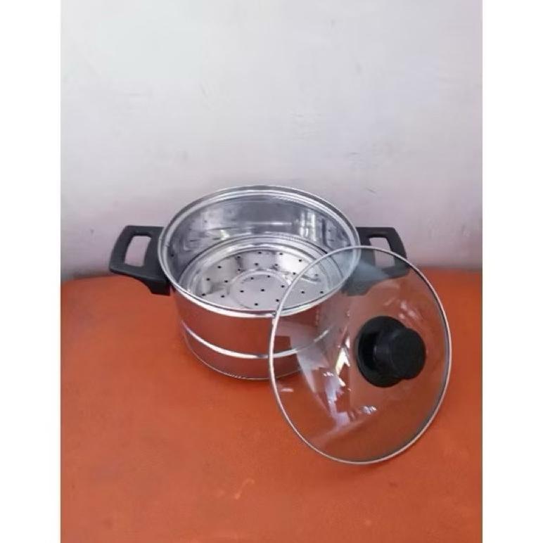 Termurah / Hot Sale Panci Nasi Mini Panci Kukus Mini Tutup Kaca Ukuran 16 Cm ,18 Cm ,20 Cm