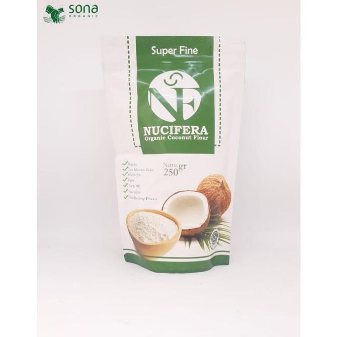 nucifera organic coconut flour - tepung kelapa 250gr