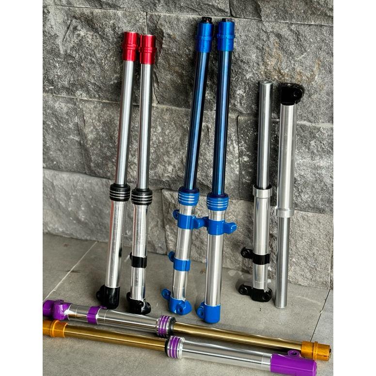 SHOCK DEPAN AS 26mm BLUE RAINBOW TWONE CROM GOLD BOTTOM MIO SUPRA KPH MX BEAT FREE REQUEST POTONG AS