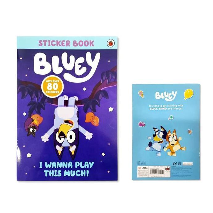 Kids Book Bluey: I Wanna Play This Much Sticker Book (80 Sticker)