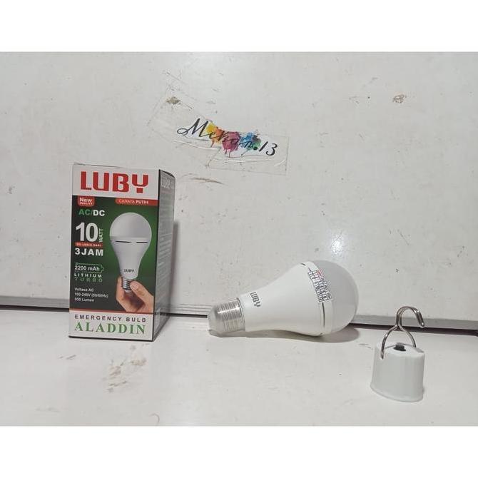 Lampu LED Emergency LUBY Aladdin 10 Watt / Lampu AC DC 10 Watt