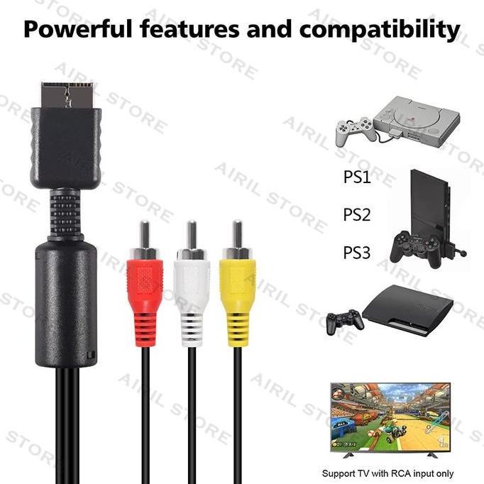 Kabel AV ps2 / Kabel AV ps3 / Kabel ps ke tv / kabel RCA