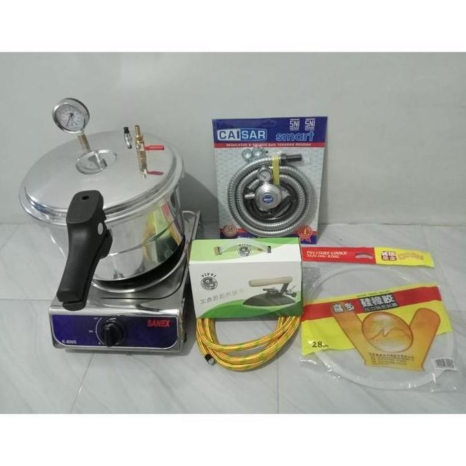 Setrika Uap Boiler Presto 12 Liter + kompor + Steamtrap