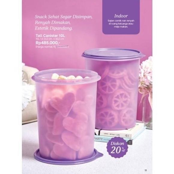 Toples besar toples kerupuk tupperware maxi canister 10lt