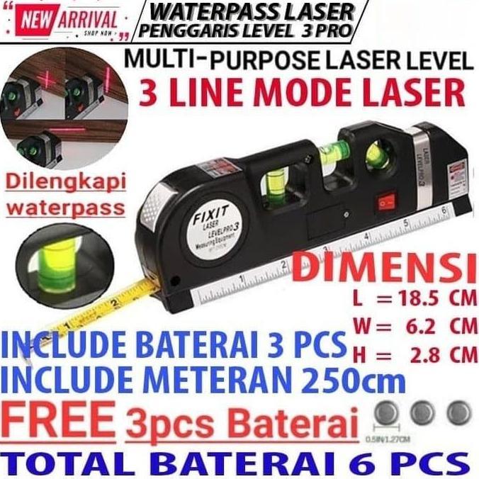 ORIGINAL Fixit Laser Level pro3 Kombinasi Meteran Laser Waterpass