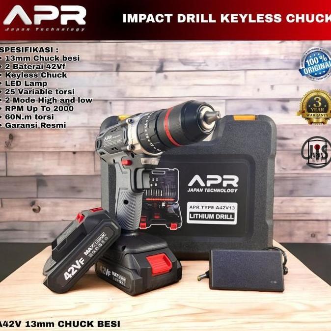 JAPAN impact drill baterai cordless mesin bor beton BESI 42V UCHIHA